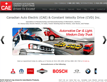 Tablet Screenshot of canadianautoelectric.com